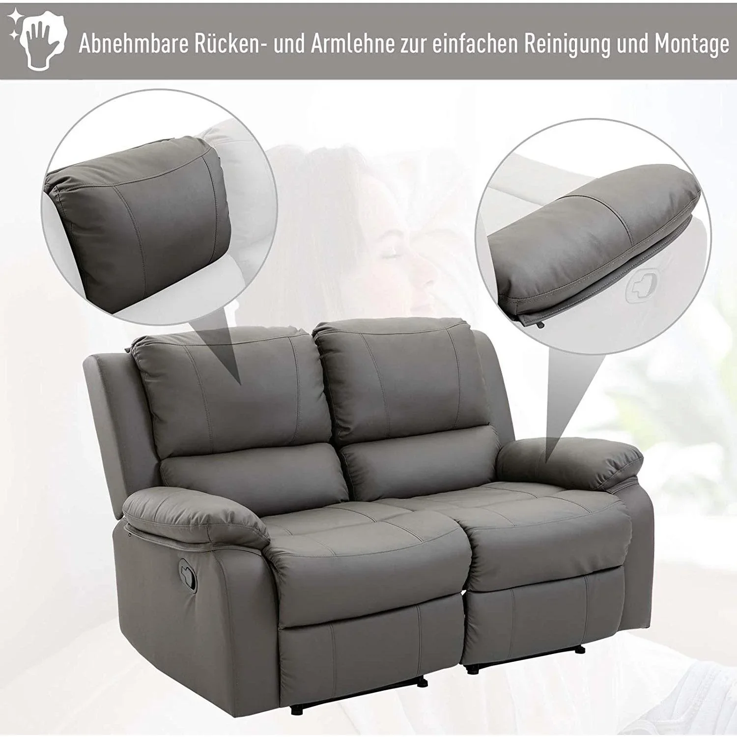 Doppelsofa mit Liegefunktion - 4