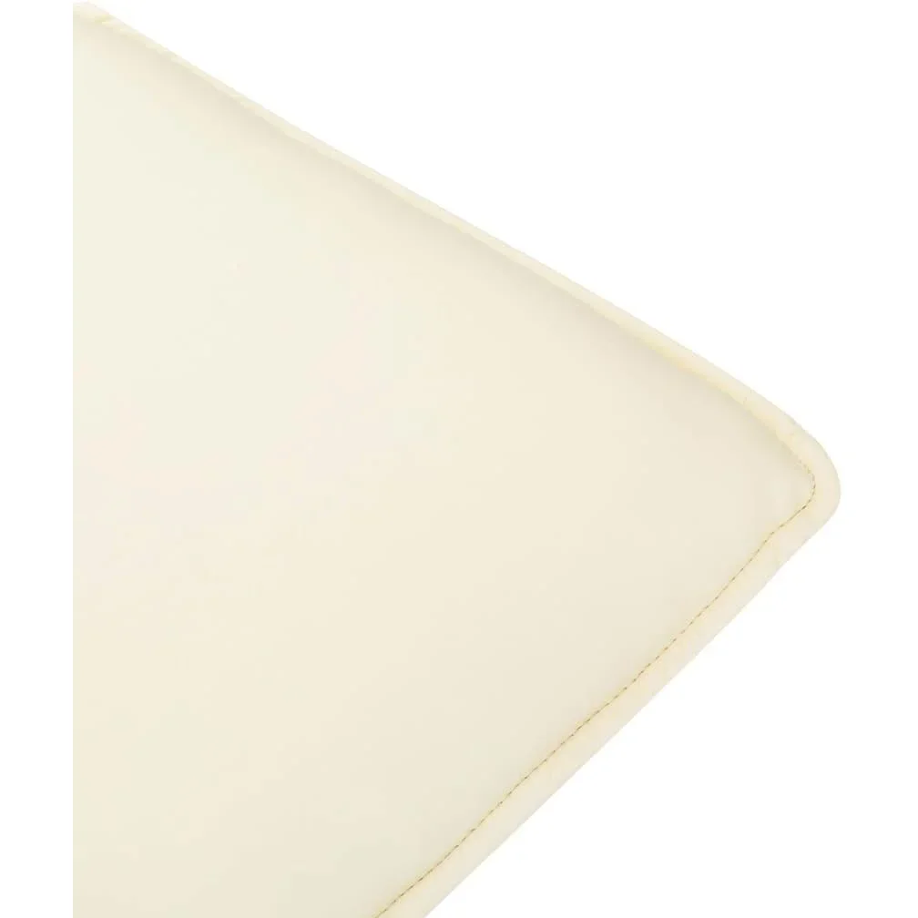 Massagesessel verstellbar mit Fußhocker Kunstleder creme - 1