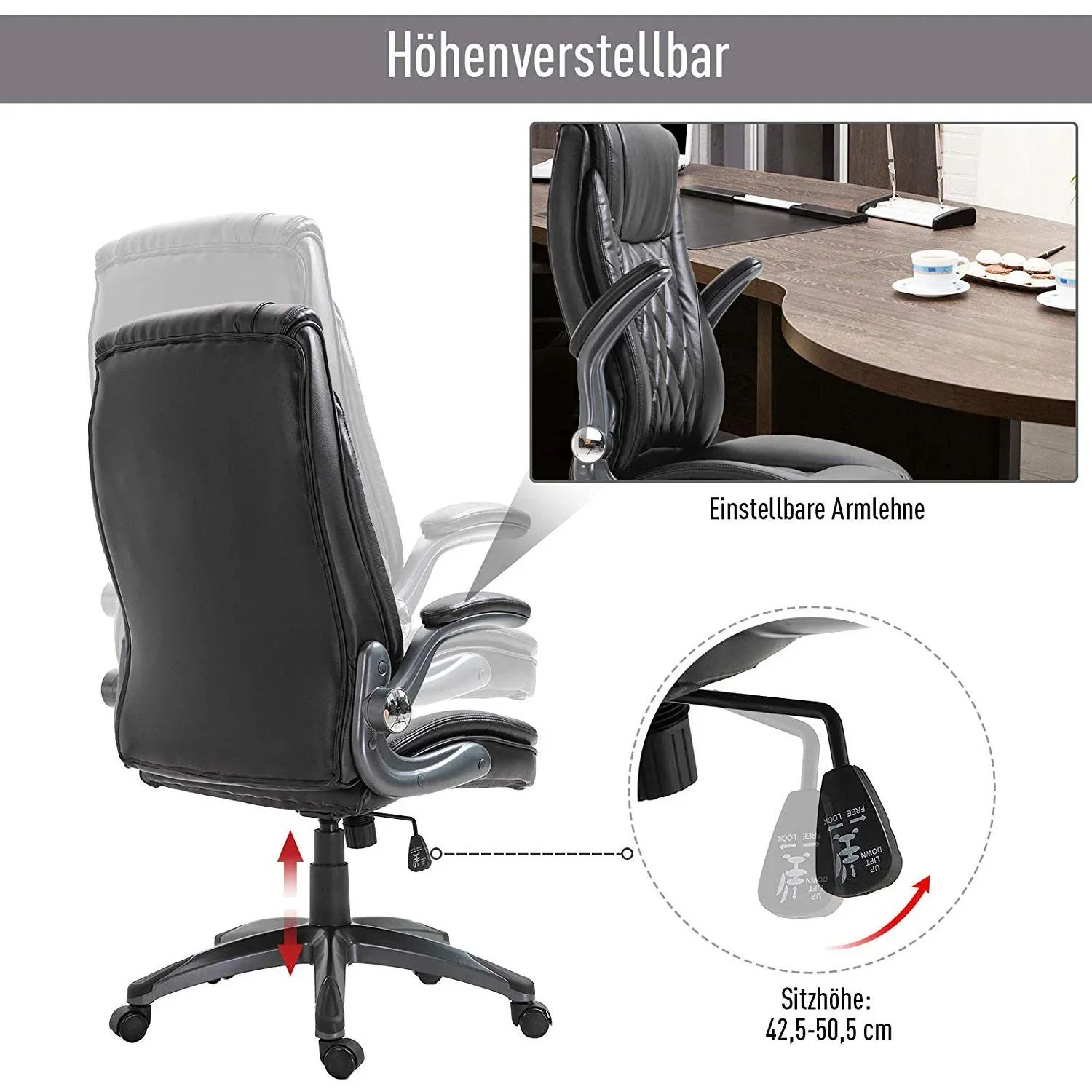 Bürostuhl mit Wippfunktion - 3