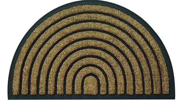 Kokos Kombi Matte RINGE, 75 x 45 x 2,2 cm, halbrund - 0