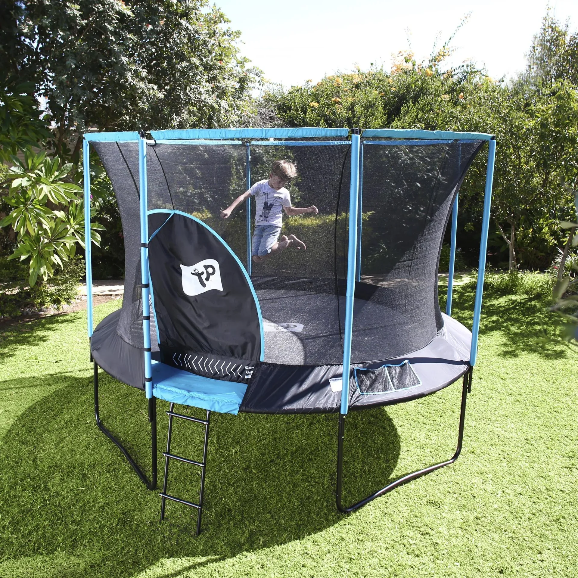Genius Trampolin blau/schwarz Ø366 cm - 1