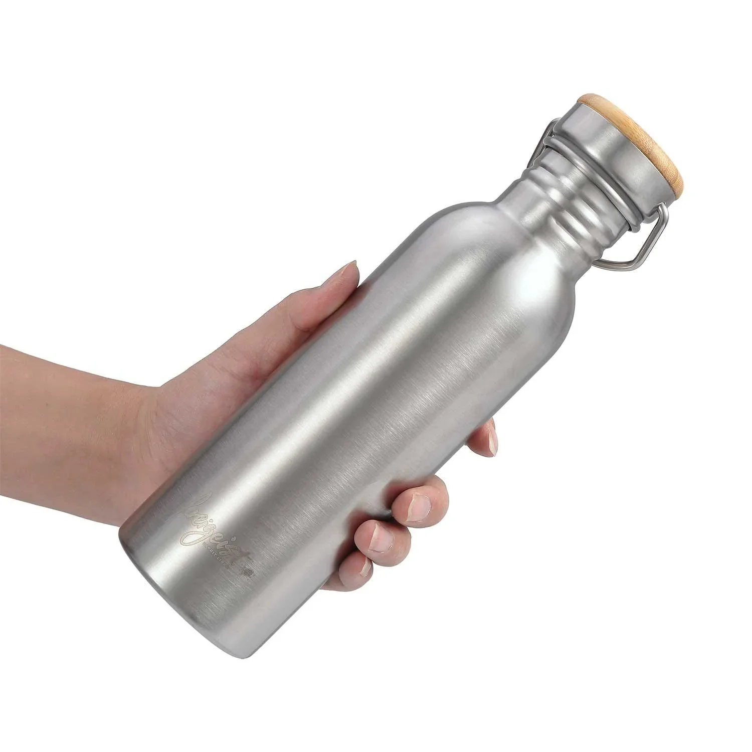Edelstahlflasche 750ml, matt mit aquabook Flaschenbürste XL - 3