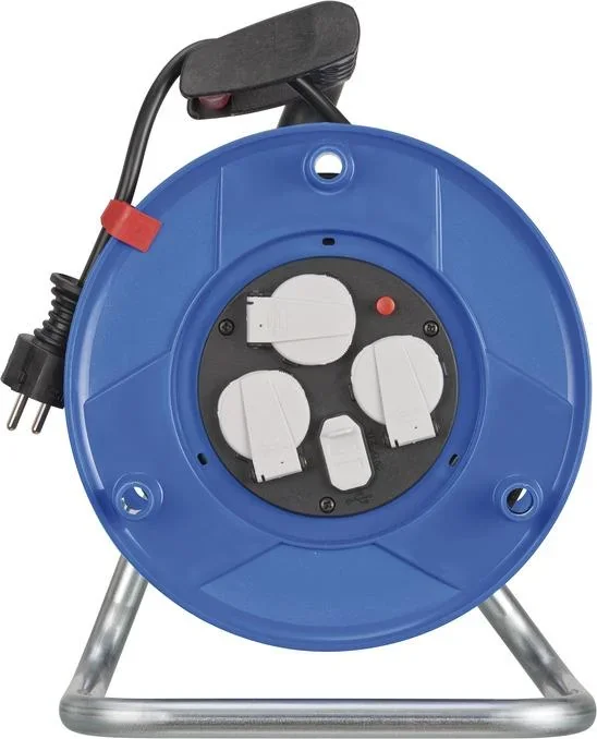 Kabeltrommel Garant IP20, Durchmesser 240mm, mit USB Anschluss, 25m - 1
