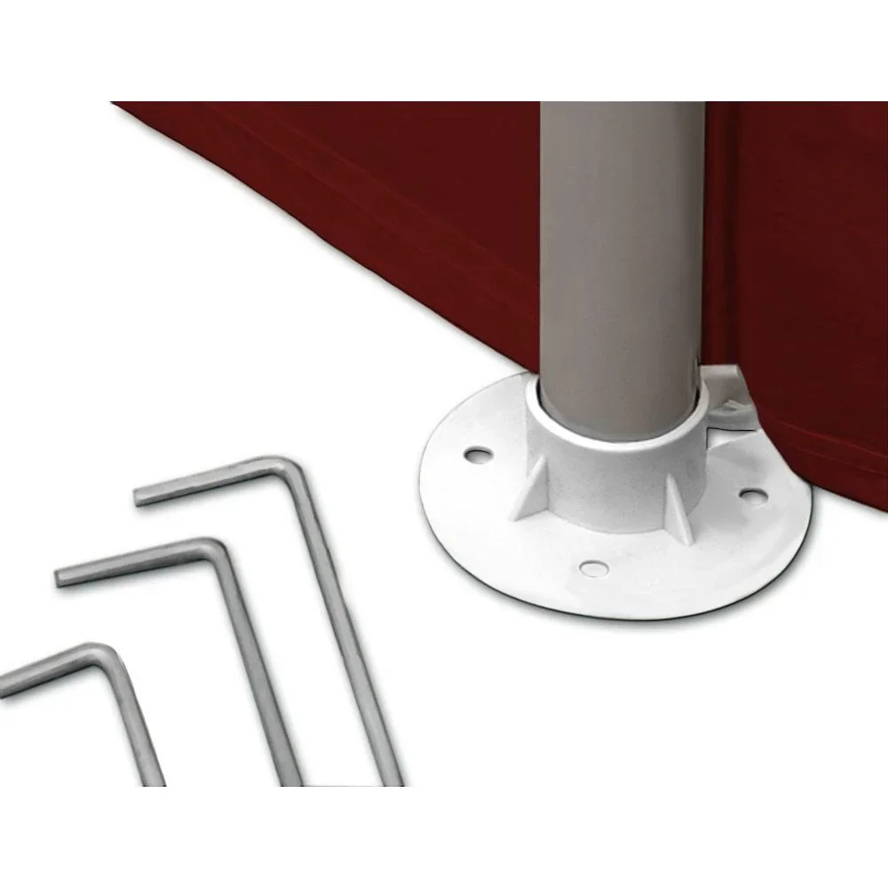 Partyzelt Riminimet Seitenwände und Rundbogenfenster - rot - 3x6m - 1