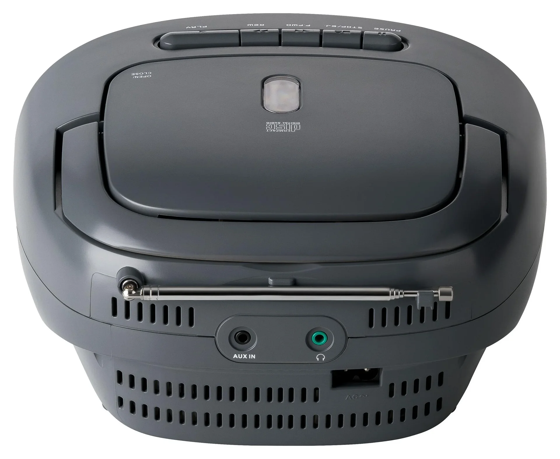 CD Radio Boombox mit UKW-Radio, CD, Kassette und AUX-IN, grau - 1