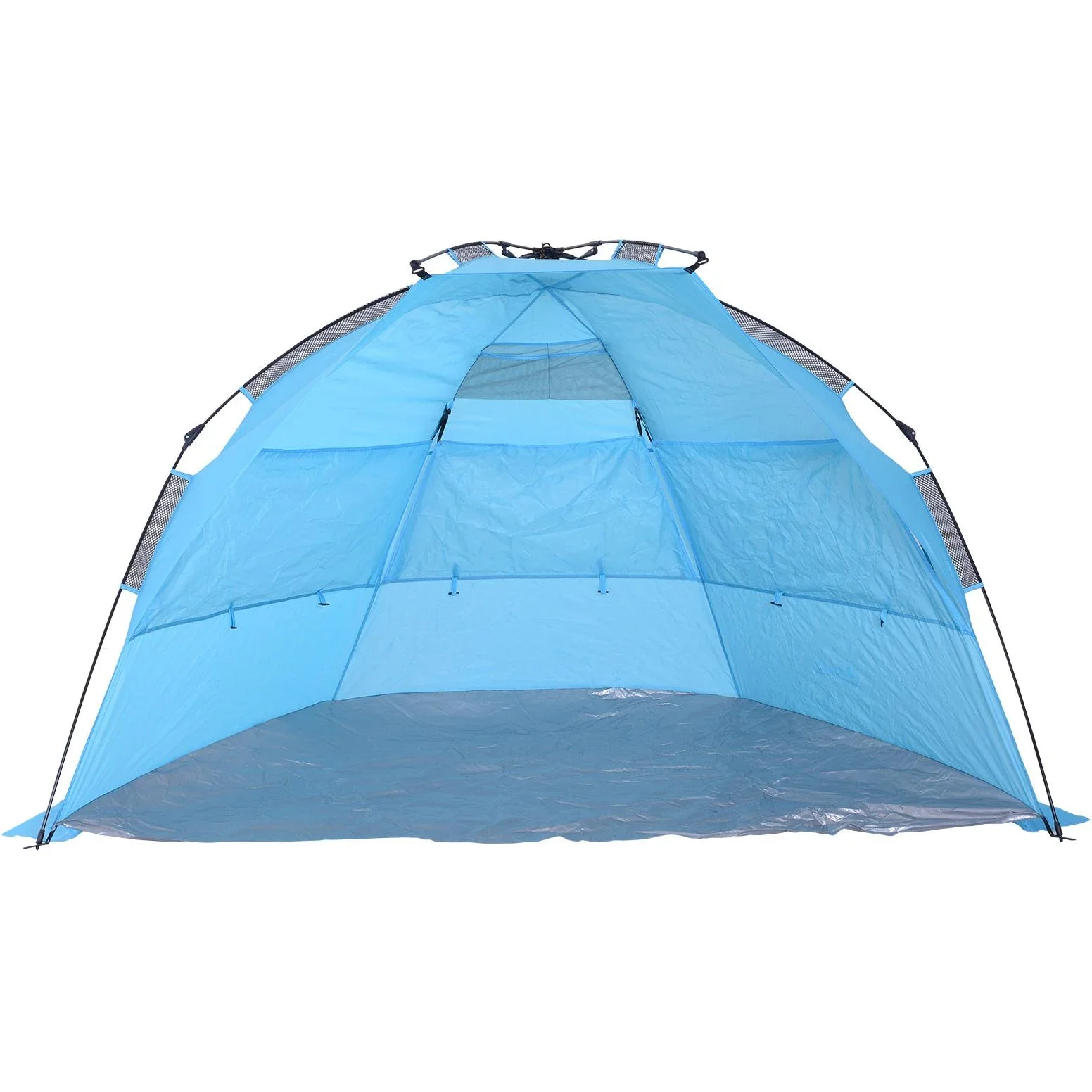 Automatik Strandmuschel Pop up Zelt mit Tragetasche 2 4 Personen 250 x 140 x 140 cm - 0