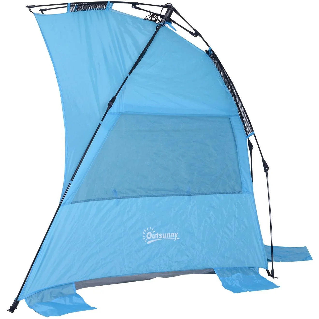 Automatik Strandmuschel Pop up Zelt mit Tragetasche 2 4 Personen 250 x 140 x 140 cm - 6
