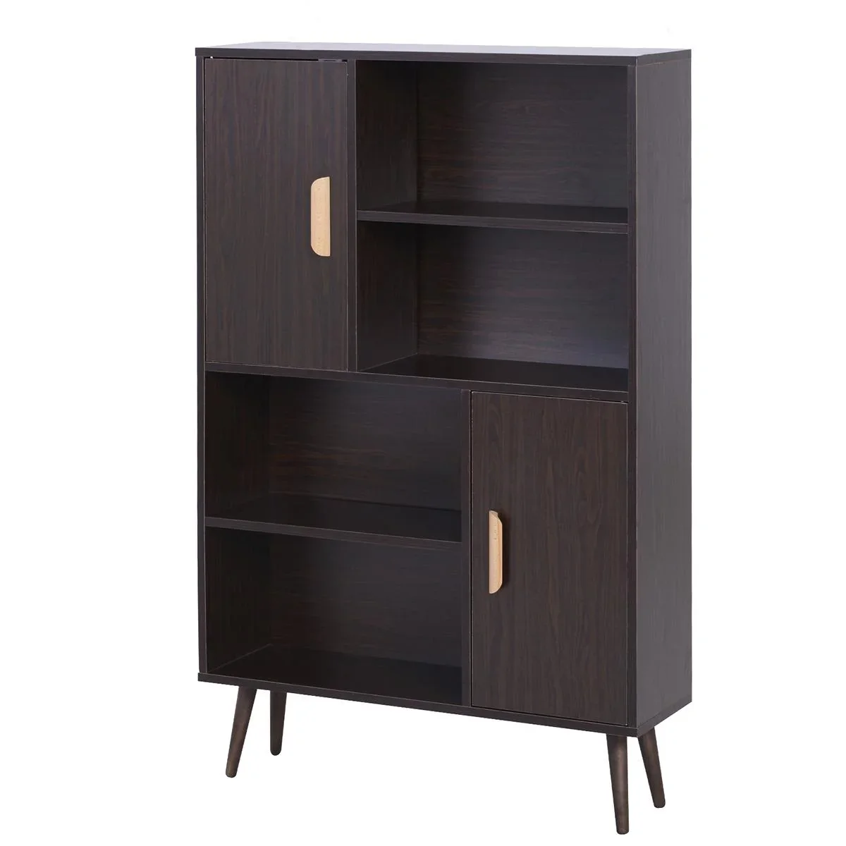 Kommode Sideboard Schubladenkommode Highboard Schrank Anrichte Schuhschrank Küchenregal Küchenschrank mit 2 Türen 5 Fäch - 0
