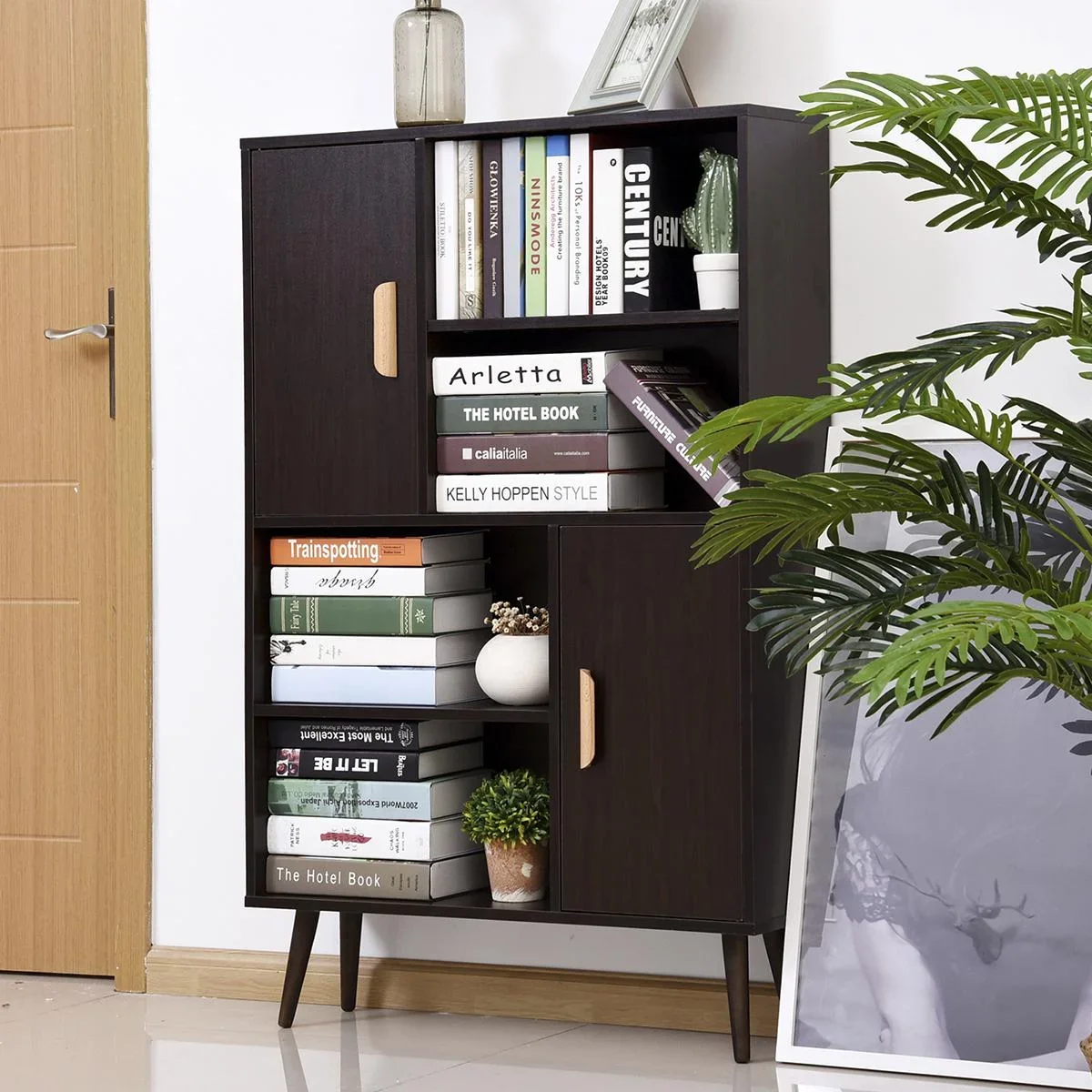 Kommode Sideboard Schubladenkommode Highboard Schrank Anrichte Schuhschrank Küchenregal Küchenschrank mit 2 Türen 5 Fäch - 1