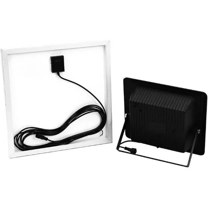 VT-60W Solar-Flutlicht mit Solarpanel - 1650 Lm - 6000K - Schwarz - 6