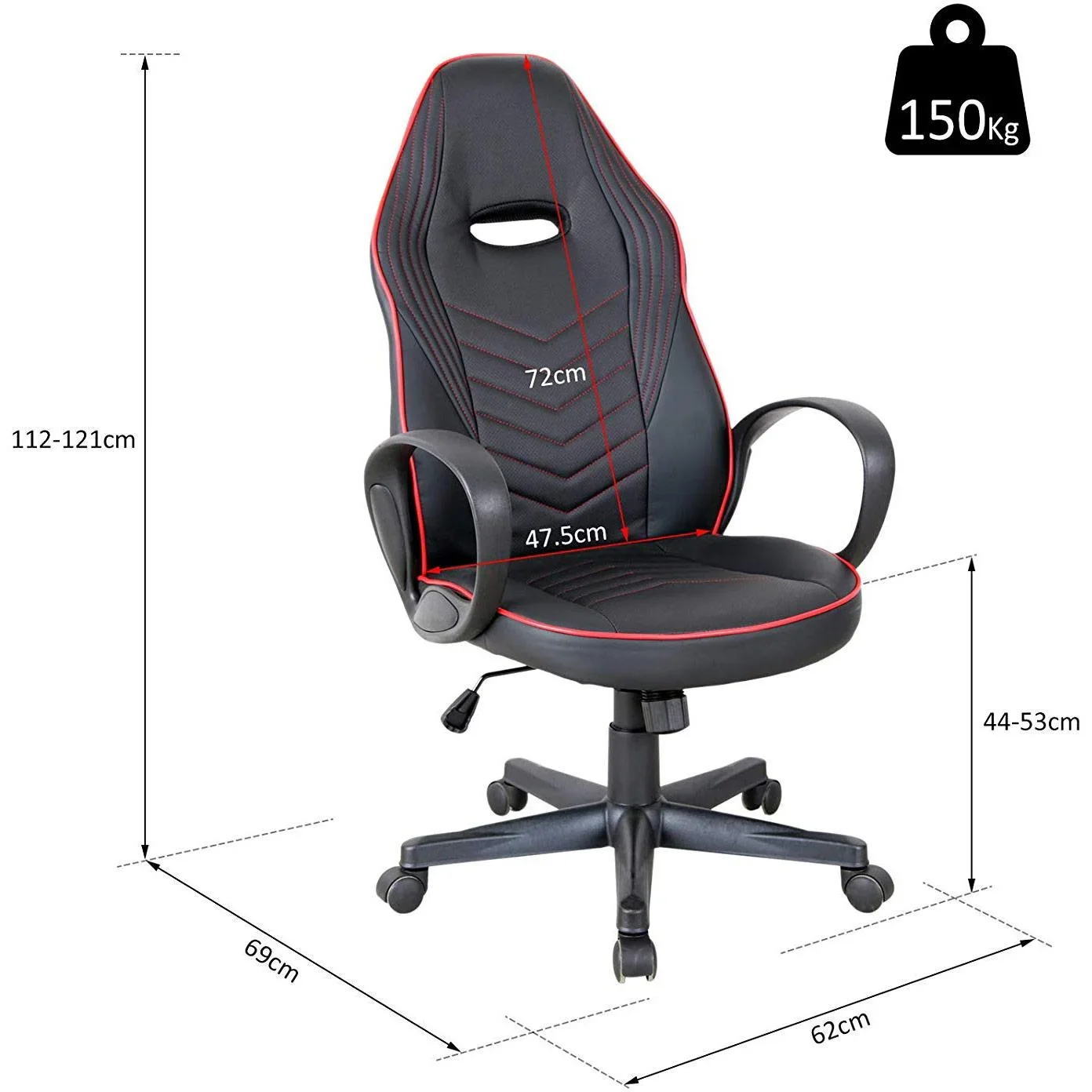 Gaming Stuhl mit Wippfunktion - 6