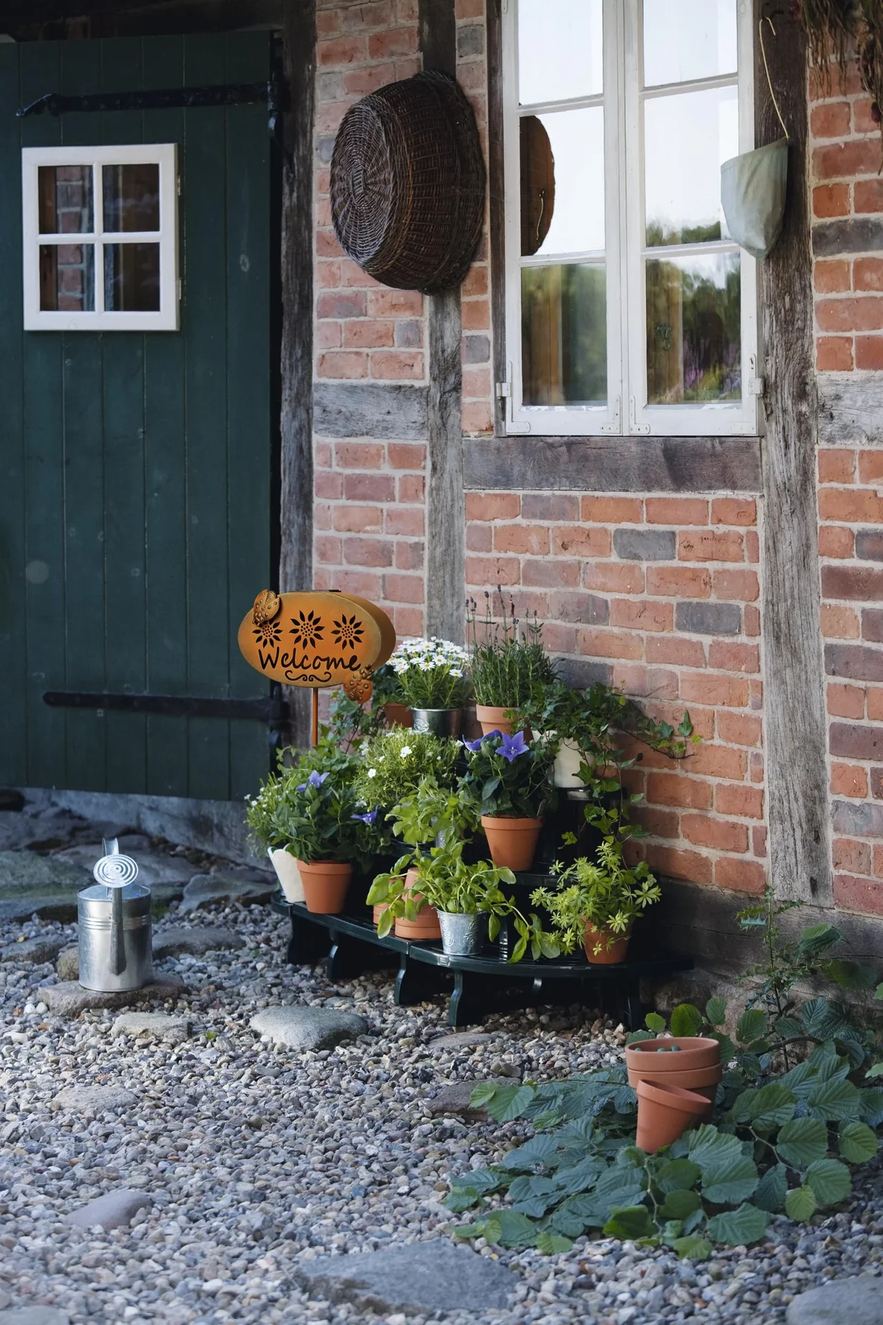 Solar Willkommensschild "Welcome" mit LED Licht - 0