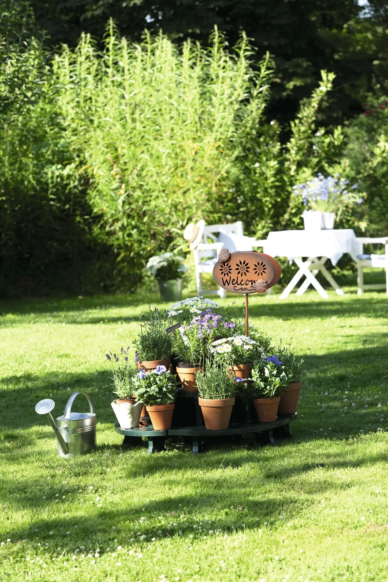 Solar Willkommensschild "Welcome" mit LED Licht - 4