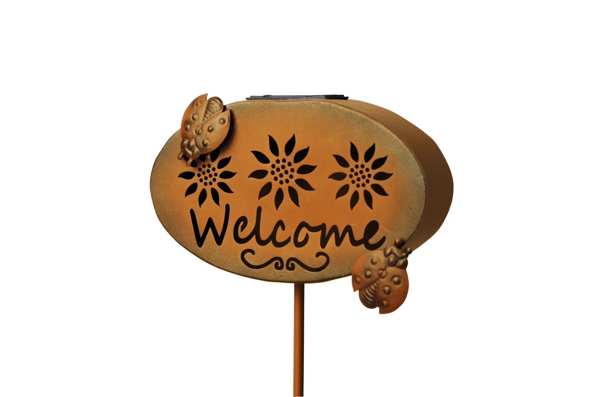 Solar Willkommensschild "Welcome" mit LED Licht - 5