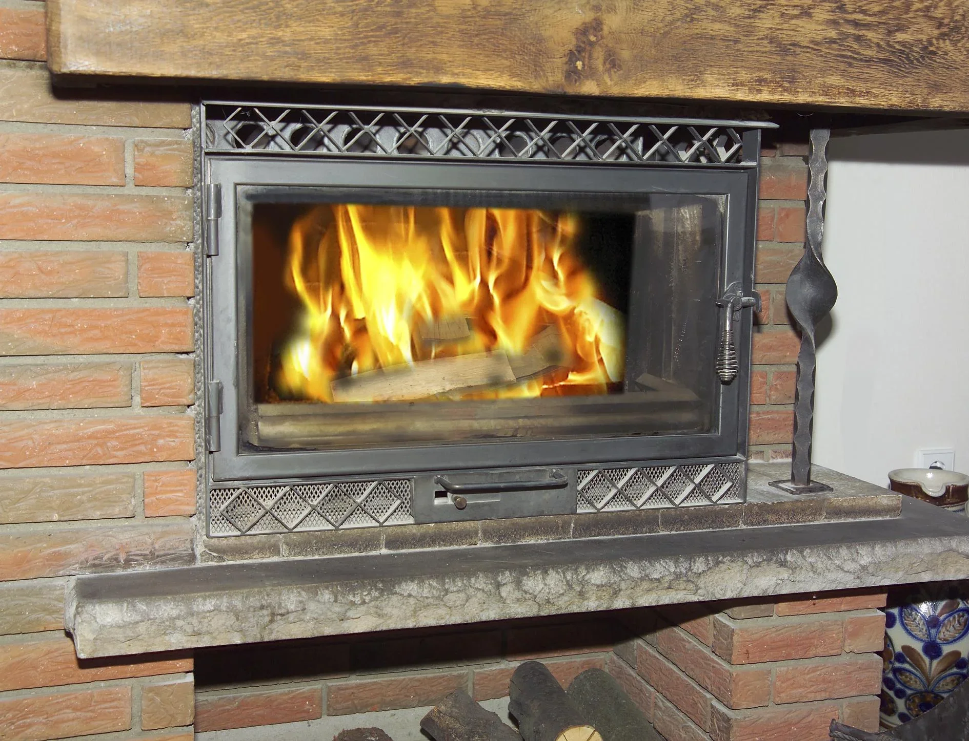 Kaminscheibenreiniger Schwamm, 2er Pack, kratzfrei - 2