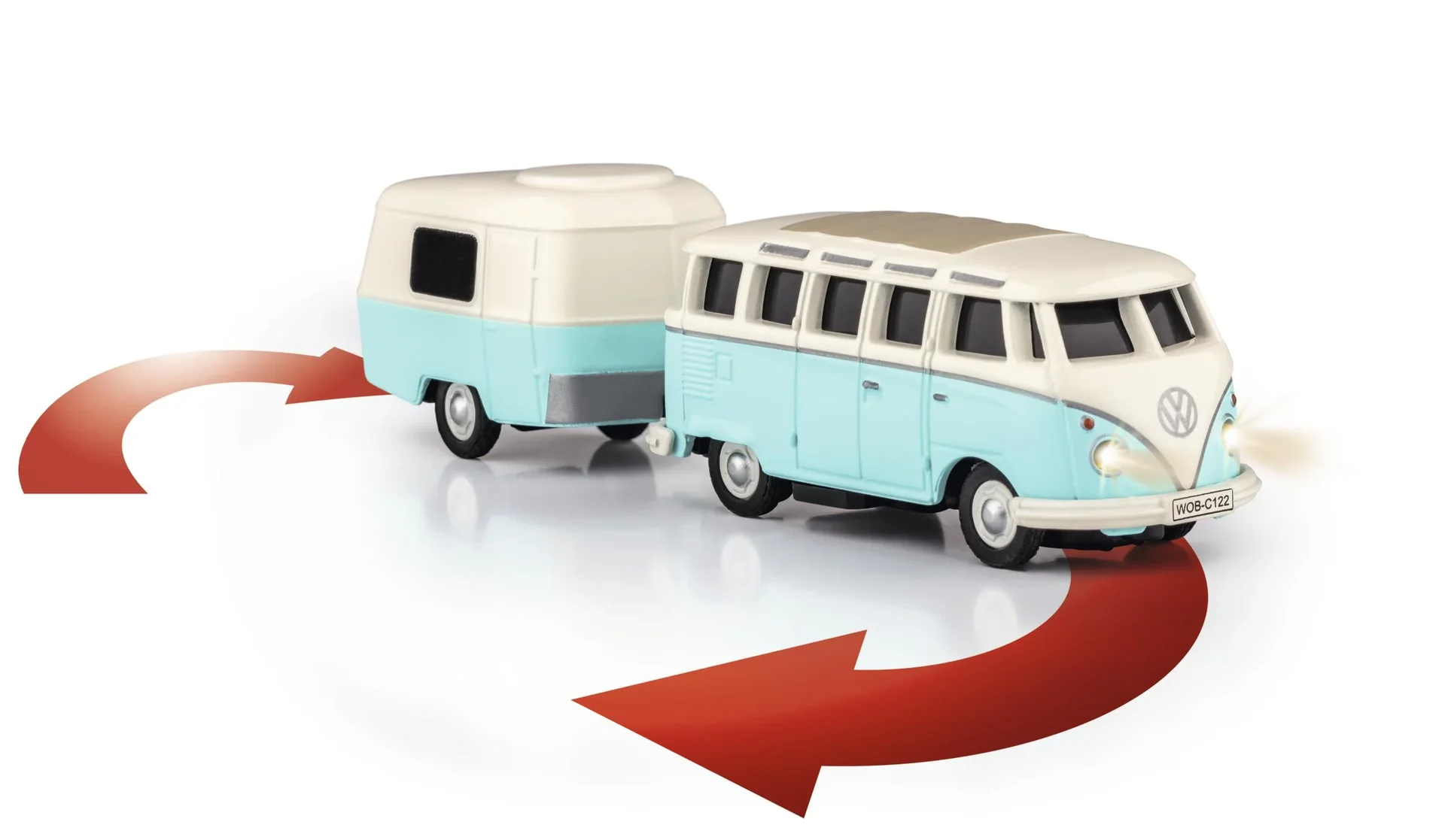 VW T1 Samba Bus mit Anhänger 1:87 2.4 GHz RTR - 4