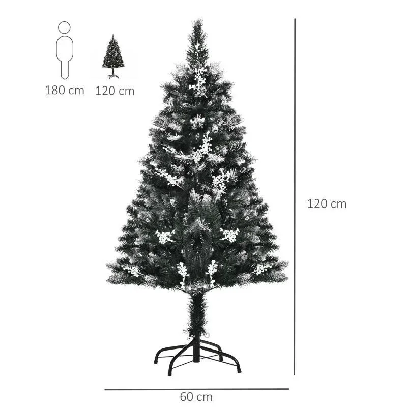 Künstlicher Weihnachtsbaum 1,2 m Christbaum Schne - 2