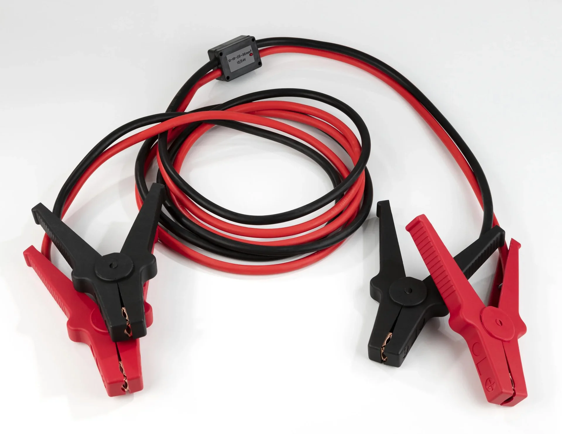 Starthilfekabel DIN 16 mm², 3 Meter, für Ottomotoren 12 Volt/24 Volt bis 2500 cm³ - 1