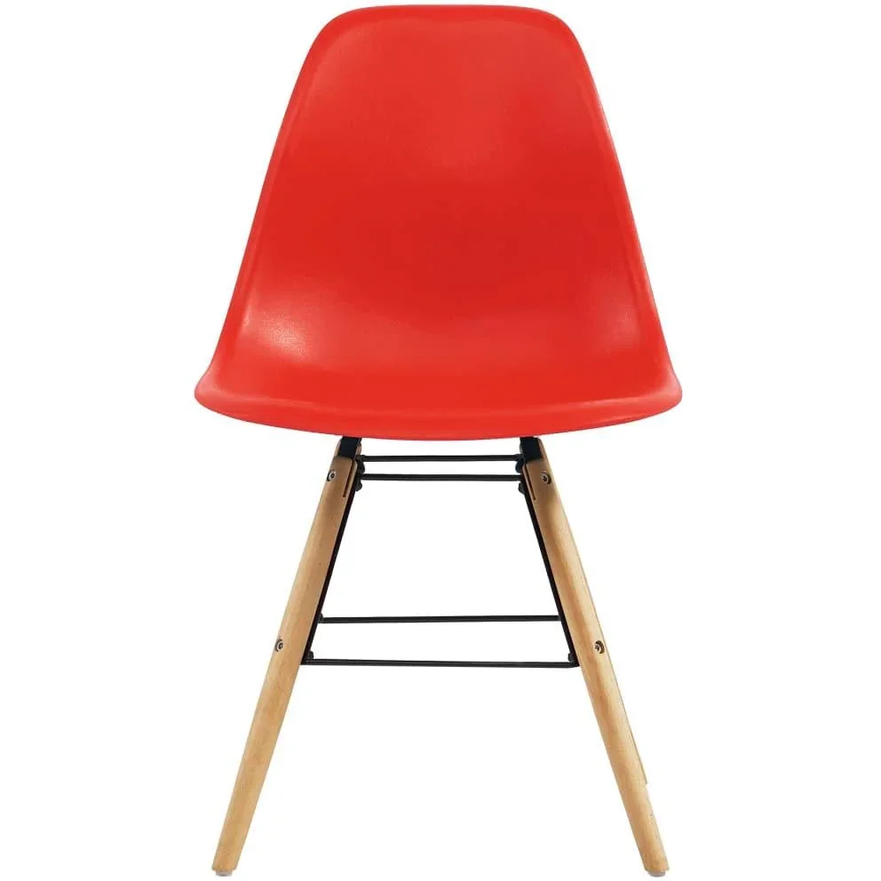 Esszimmerstühle 4-Sitzer Kunststoff rot - 3