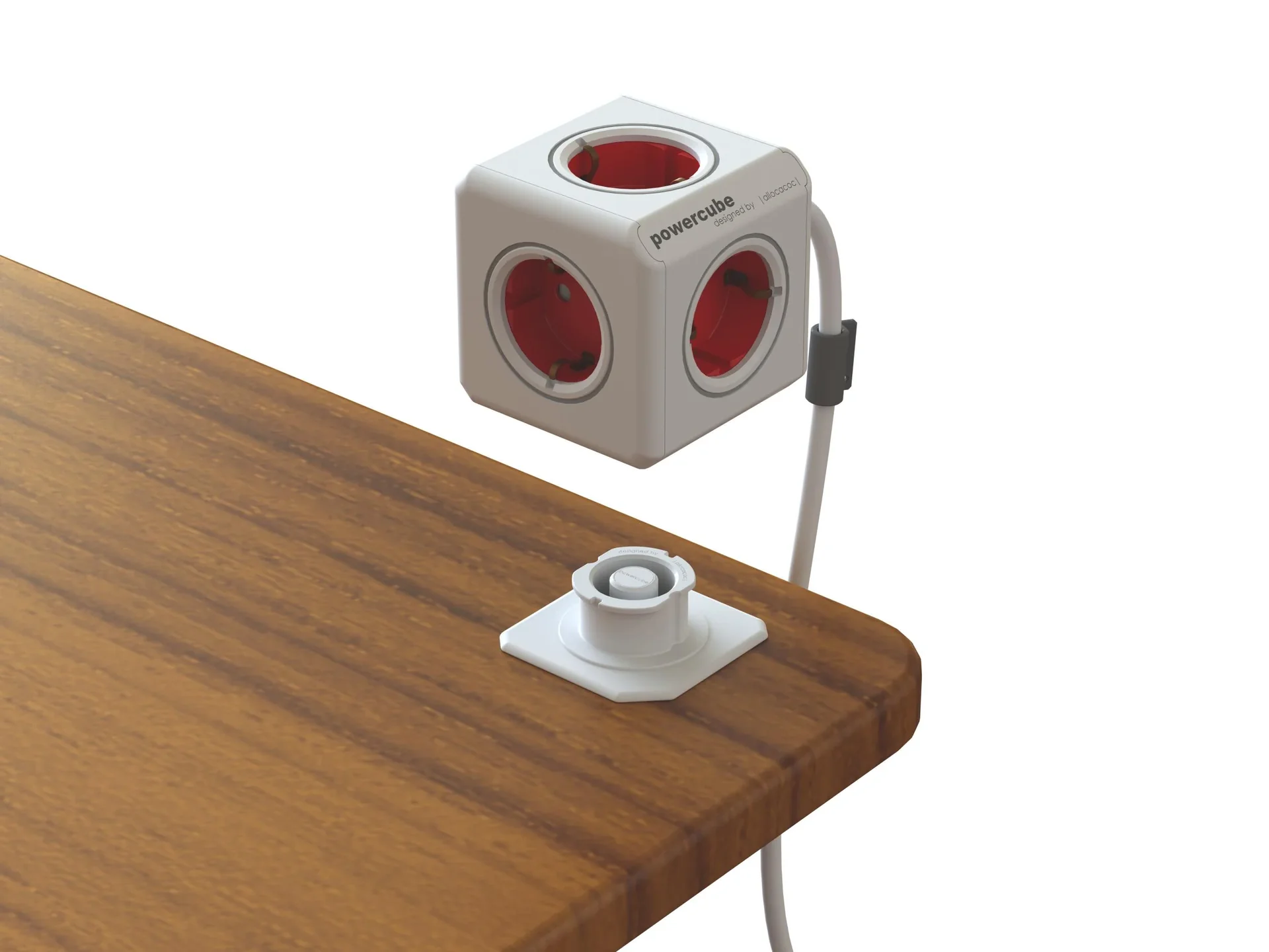 PowerCube Extended Steckdosenwürfel mit 4 Steckdosen und 2 USB Anschlüssen - 1
