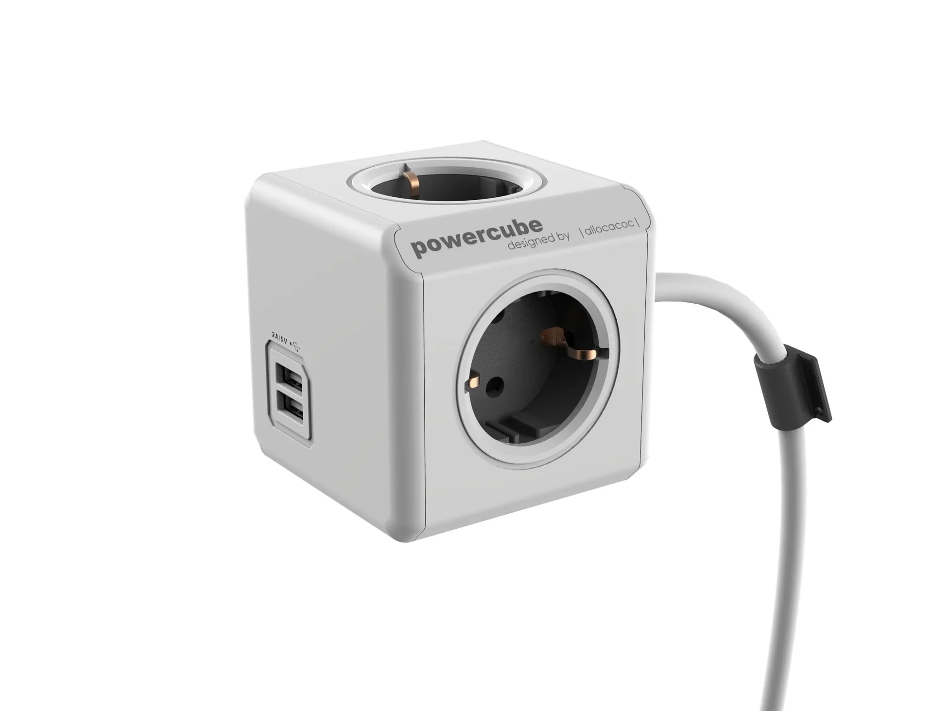 PowerCube Extended Steckdosenwürfel mit 4 Steckdosen und 2 USB Anschlüssen - 2