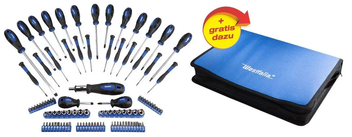 Schraubendreher Satz 98-teilig inklusive Bits- und Steckschlüsseleinsätzen + Gratis dazu Tasche - 3