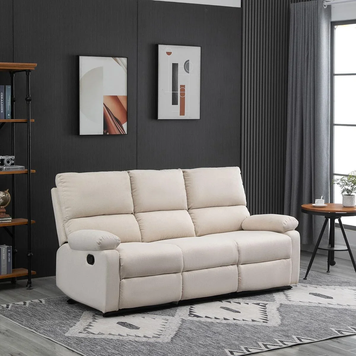 Liegesofa Relaxsessel Liegesessel TV Sessel Einzelsofa 150° neigbar Fernsehsessel Leinen 187 x 92 x 97 cm - 1