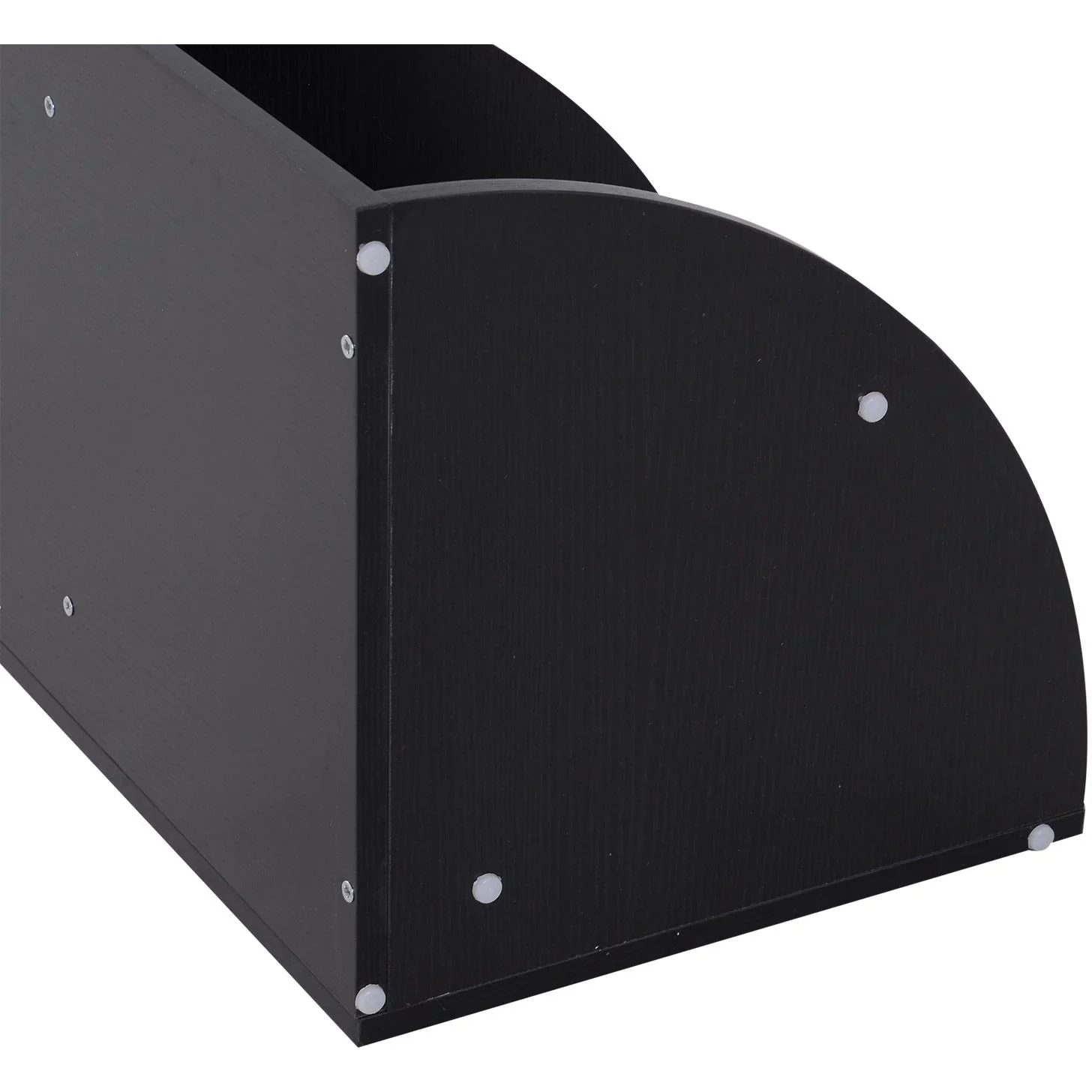 Eckregal Standregal Bücherregal Dekoregal Blumenregal Holzregal fächerförmig 4 Fächer Schwarz 39,5 x 39,5 x 120 cm - 1