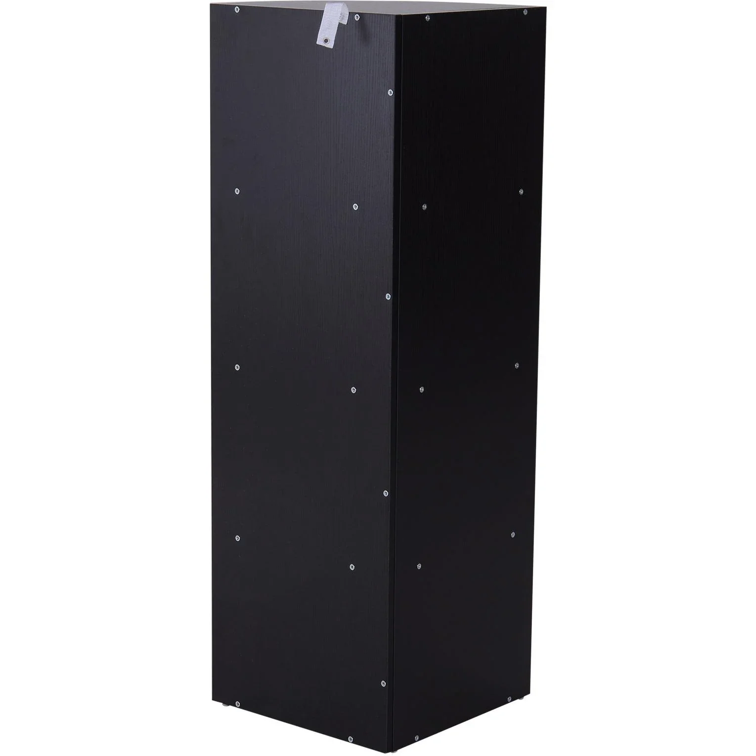 Eckregal Standregal Bücherregal Dekoregal Blumenregal Holzregal fächerförmig 4 Fächer Schwarz 39,5 x 39,5 x 120 cm - 3