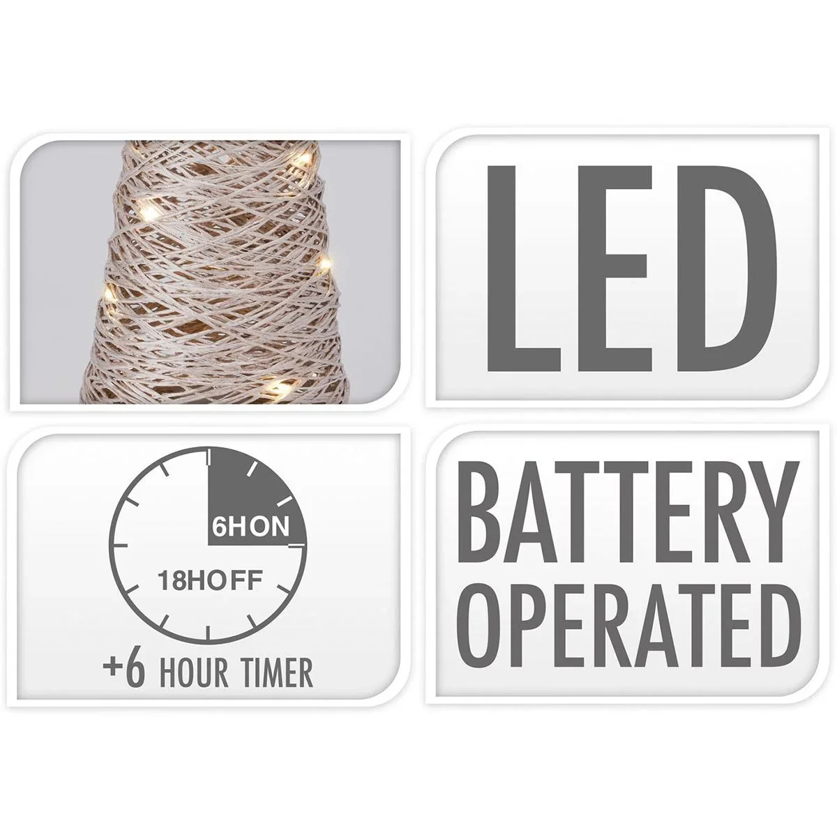 Dekorativer Lichtkegel - Pyramide 40 LED - H80cm - Gold - 2