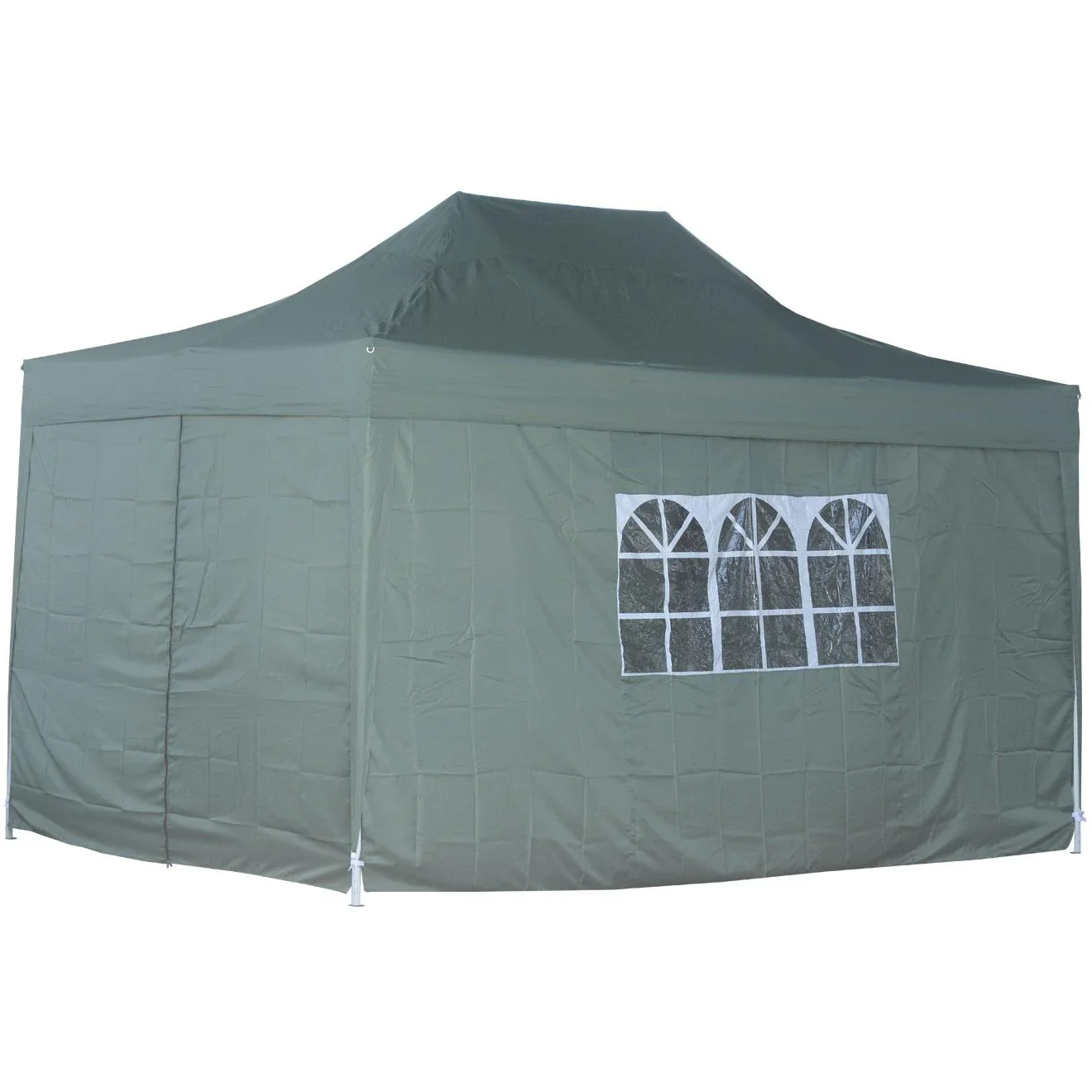 Faltpavillon inkl. 4 Seitenteilen Grün 3x4,5m Pavillon - 7