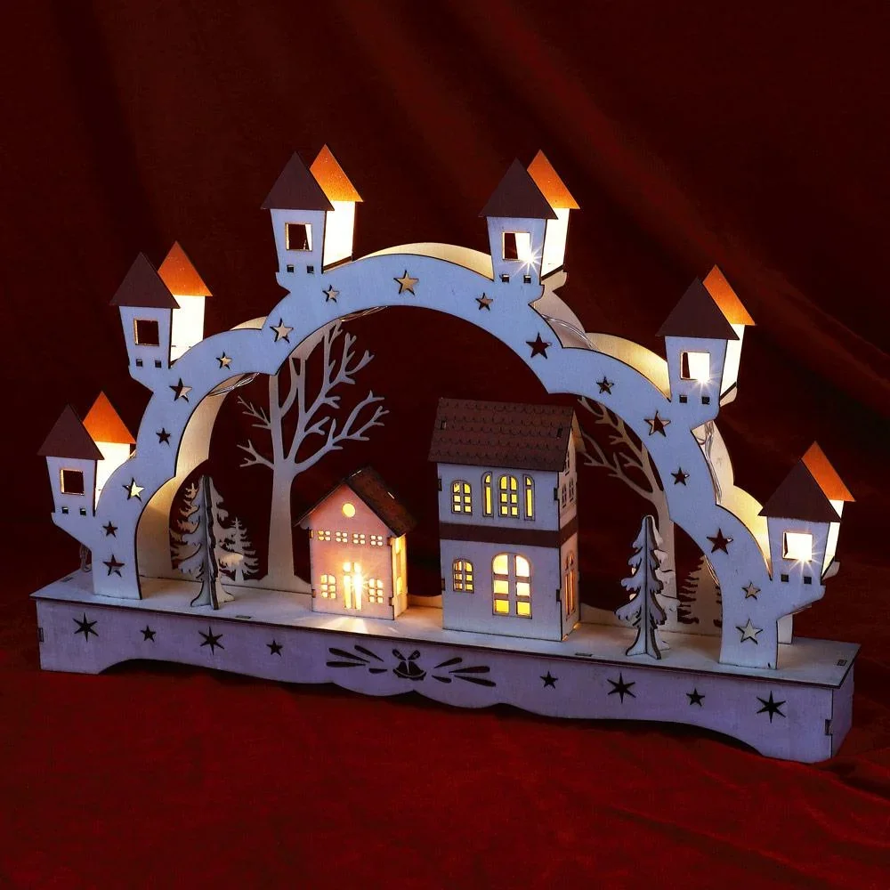 Weihnachtsschleife für Kerzen - Kerzenhalter - Landschaft - 1
