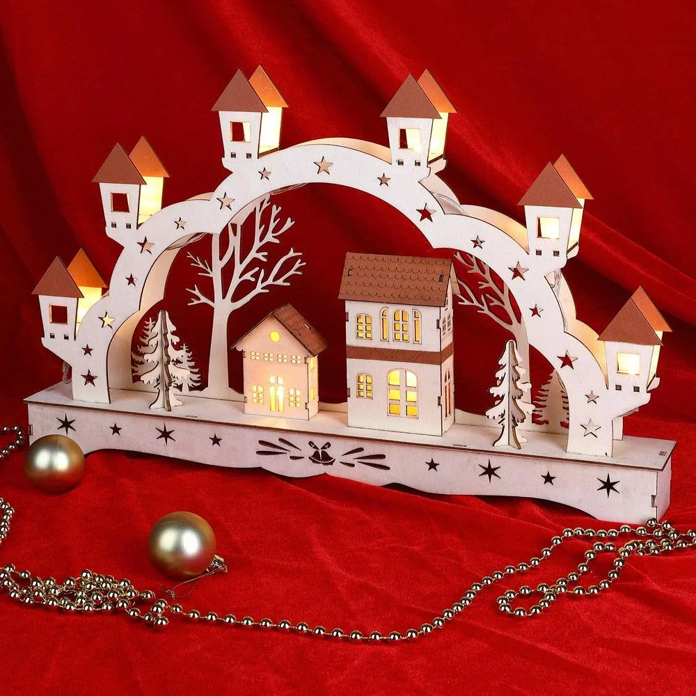 Weihnachtsschleife für Kerzen - Kerzenhalter - Landschaft - 3