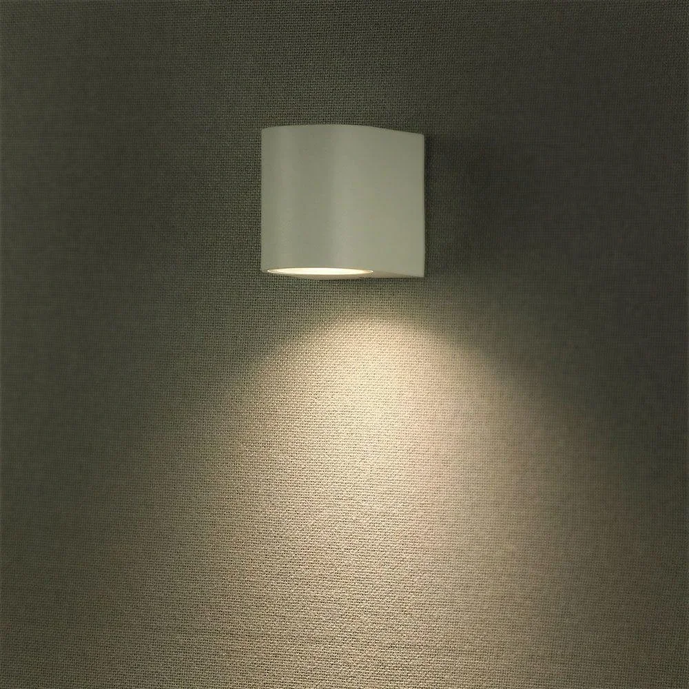 VT-7651RD Außenwandleuchte - GU10 - Weiß - Rund - IP44 - 1
