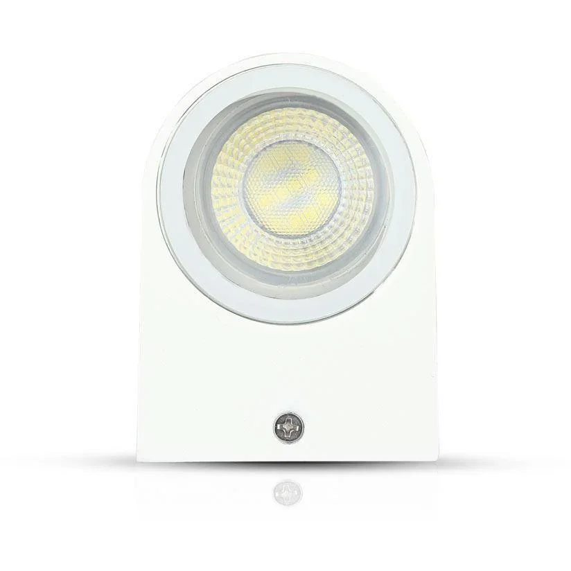 VT-7651RD Außenwandleuchte - GU10 - Weiß - Rund - IP44 - 2