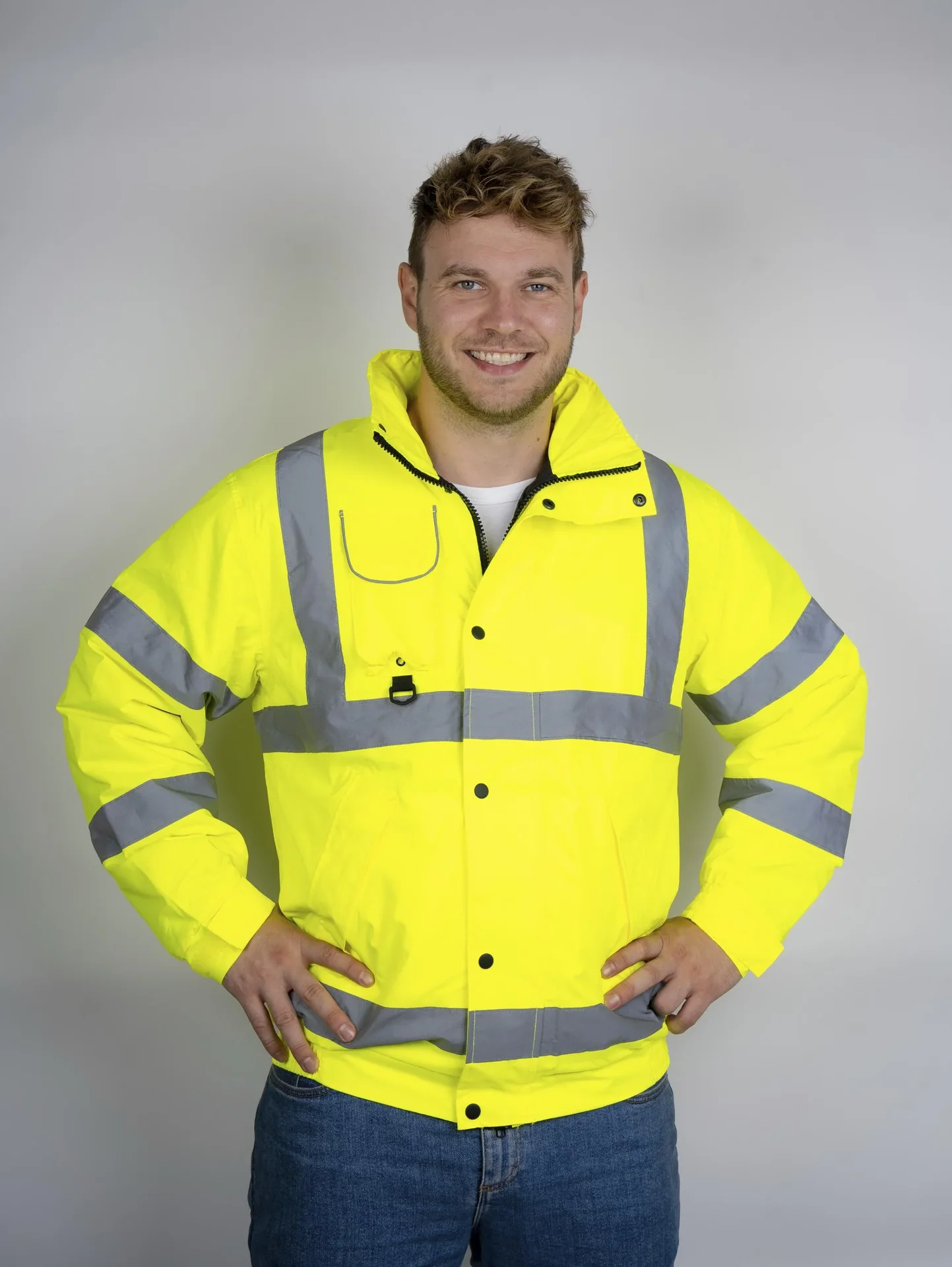 Warnschutzjacke, Farbe gelb, Gr.M - 4