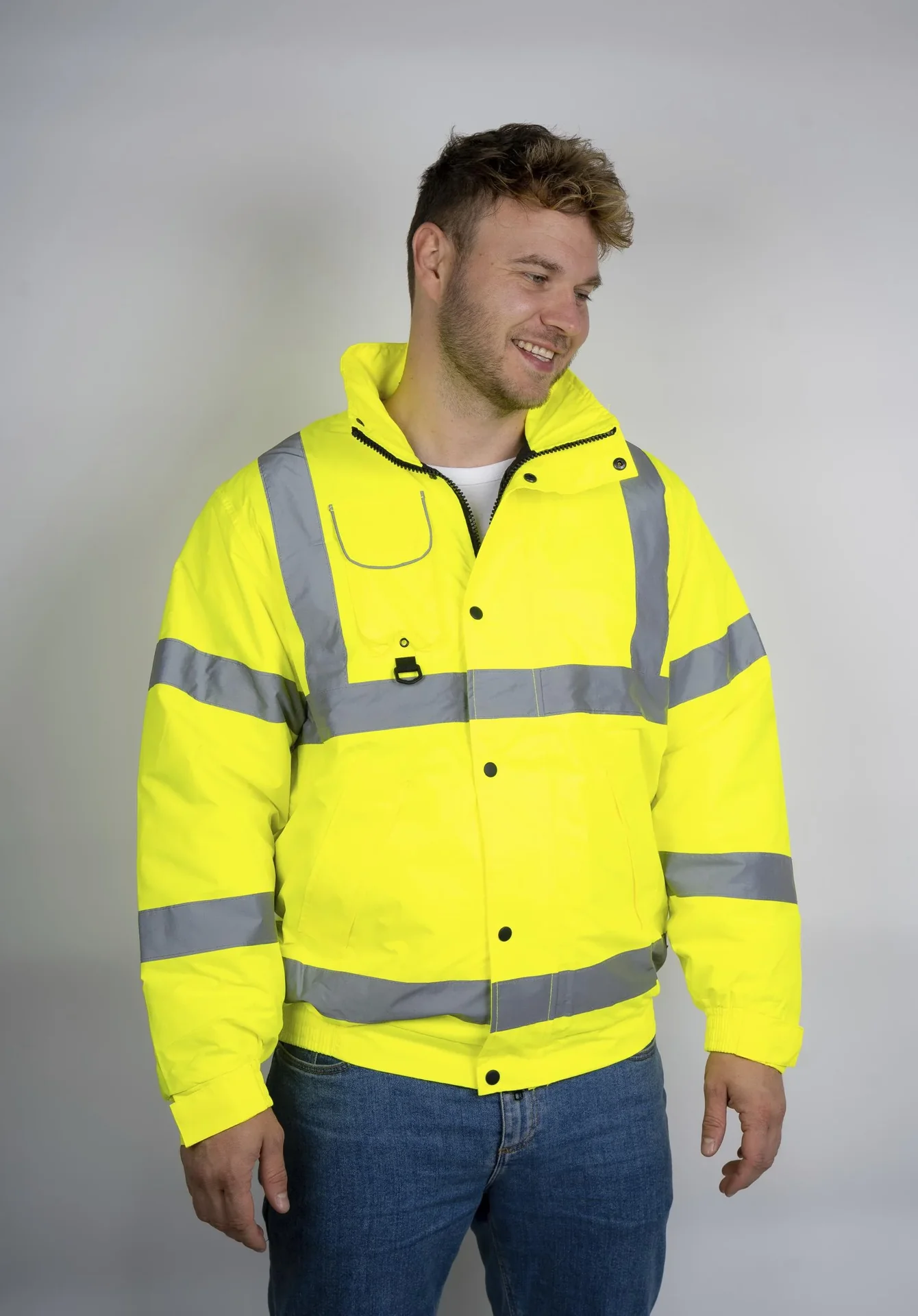 Warnschutzjacke, Farbe gelb, Gr.M - 5