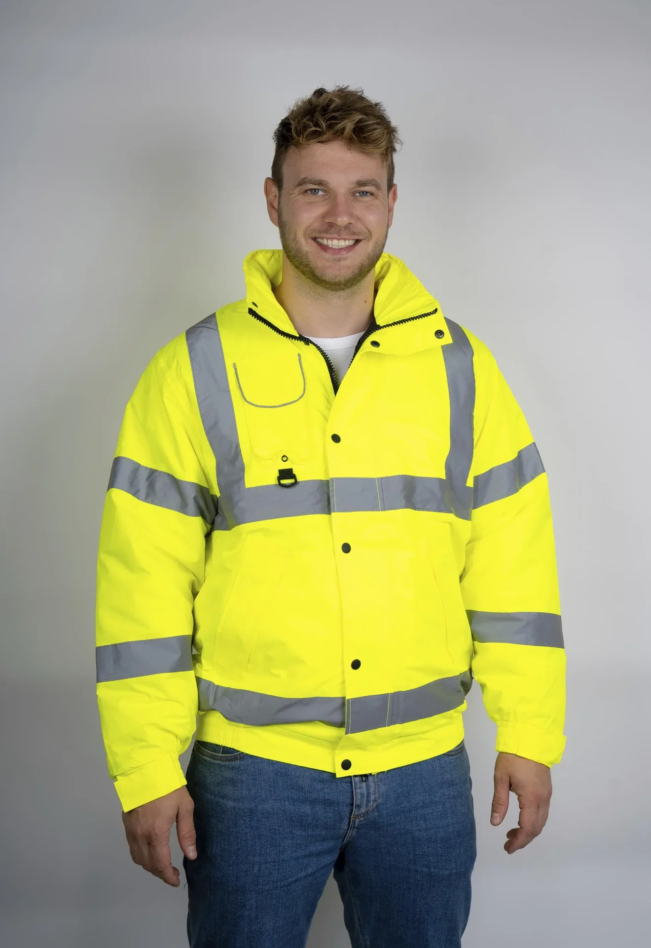 Warnschutzjacke, Farbe gelb, Gr.M - 7