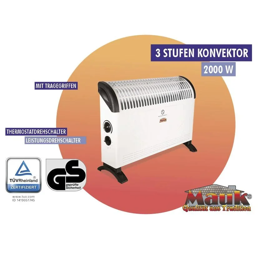 Konvektor - Elektroheizkörper mit 3 Heizstufen - 1