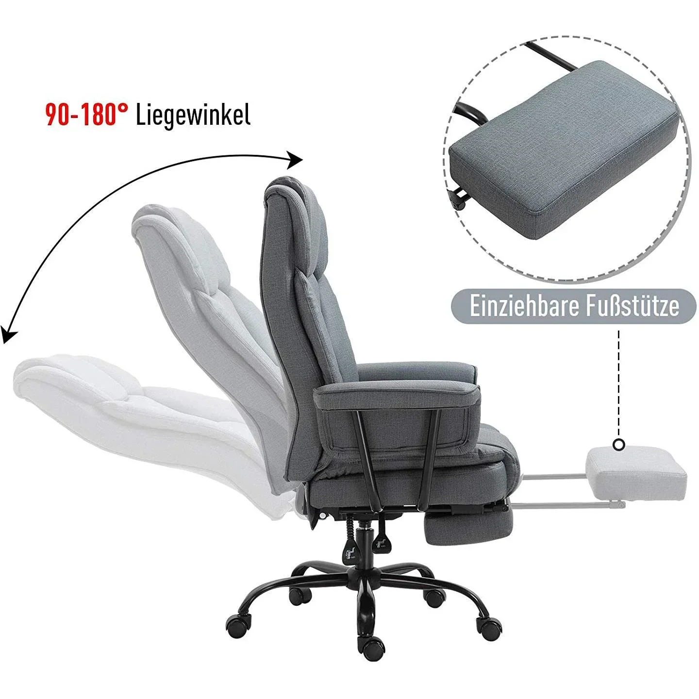 Bürostuhl mit Fußstütze - 2