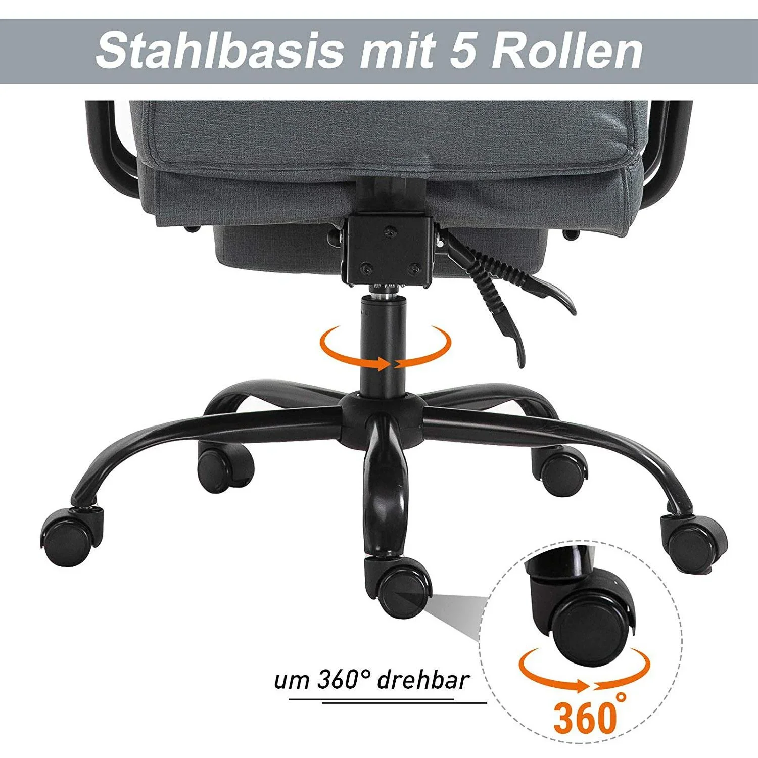 Bürostuhl mit Fußstütze - 3