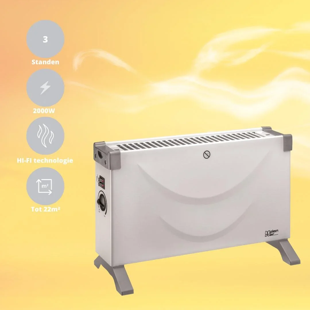 Heizung - TC-2000 - Konvektor mit einstellbarem 3-Positionen-Thermostat - 2000W - 3