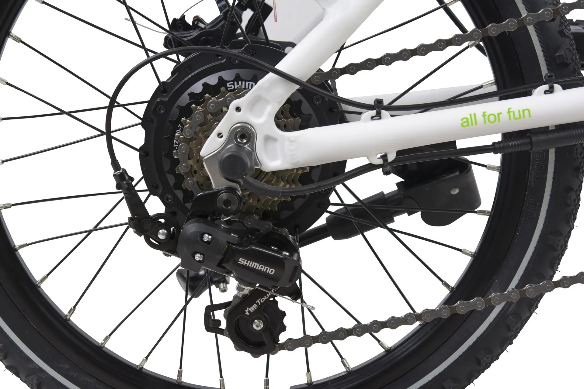 Alu E-Bike Faltrad 20 Zoll, Rahmenhöhe 37 cm, 7-Gang Kettenschaltung, weiß „City III“ - 6