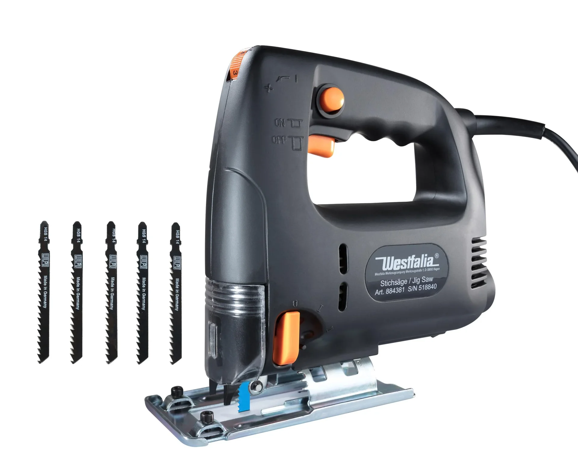 Pendelhub Stichsäge 710 Watt mit 5-teiligem Sägeblatt-Set - 3