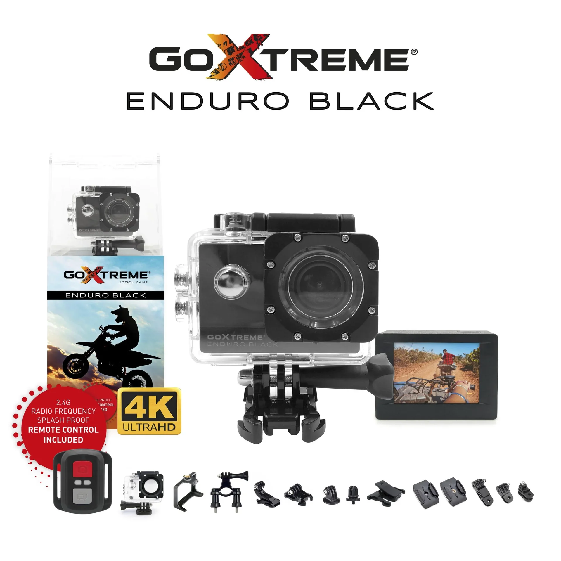 Actioncam Enduro Black, 170° Weitwinkel, Wasserfest bis 30m, 8MP Sensor - 2