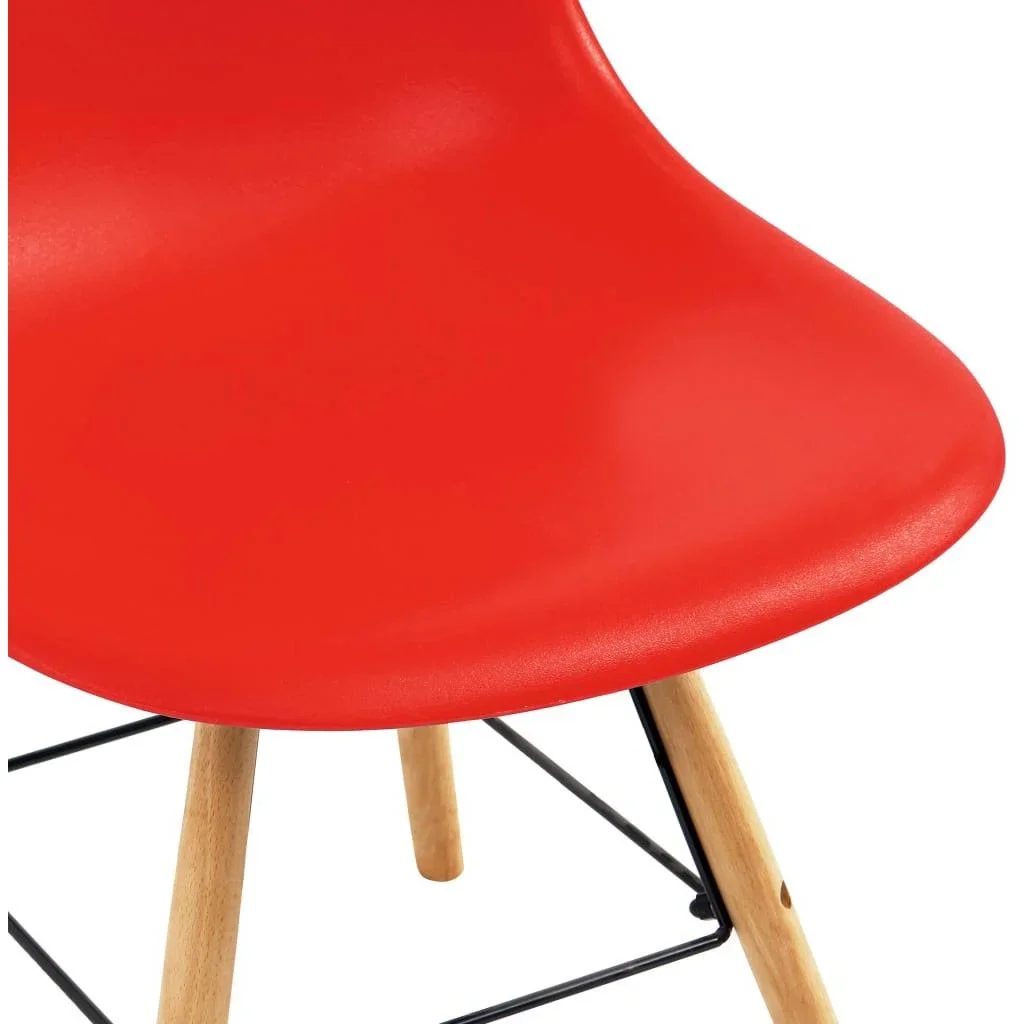 Esszimmerstühle 2-Sitzer Kunststoff rot - 3