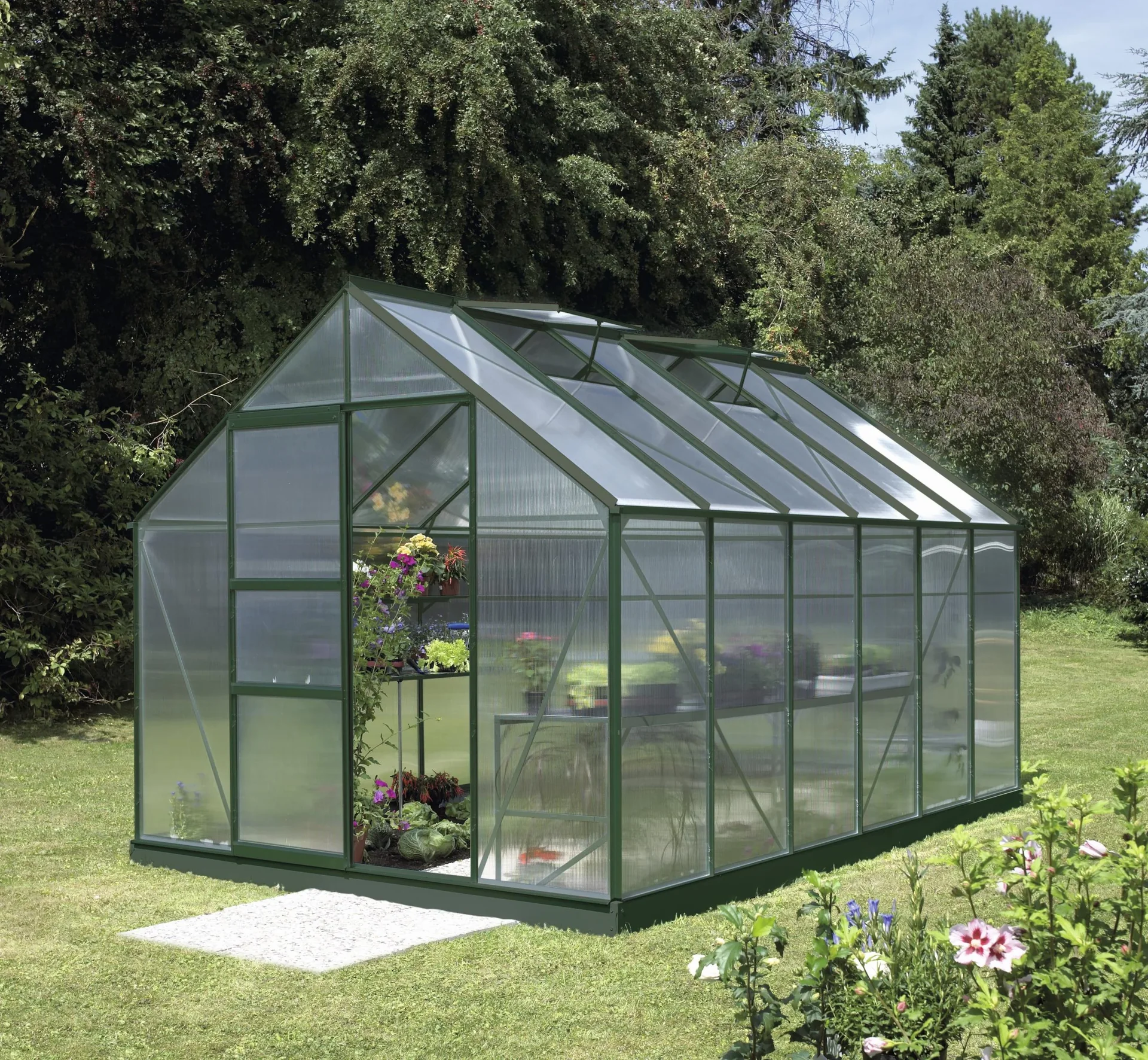 Gewächshaus Merkur 9900 HKP 4 mm, Farbe smaragd - 0
