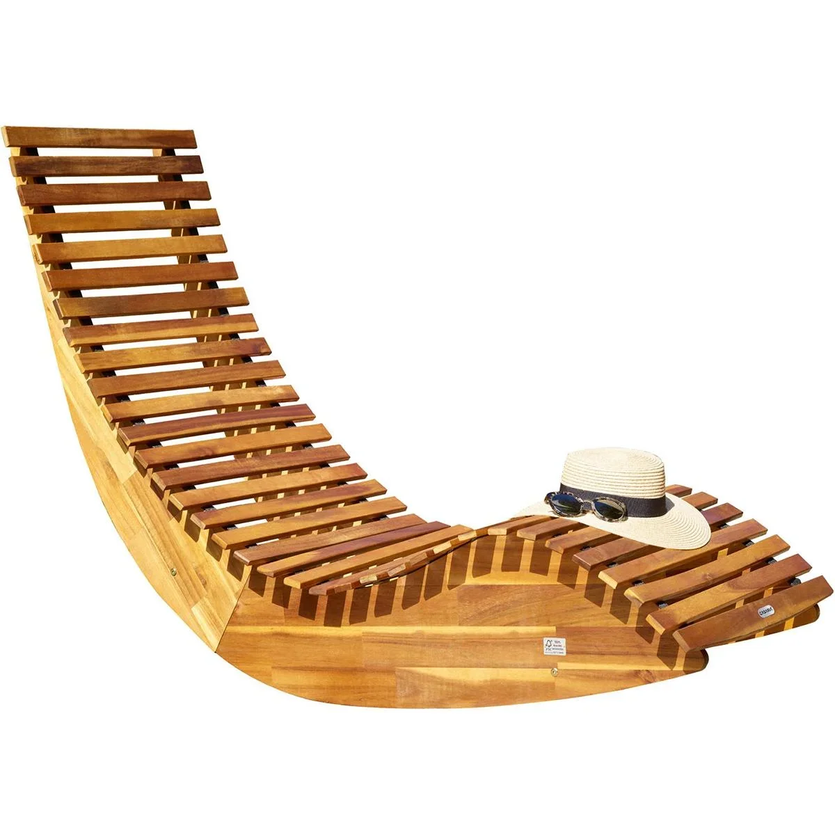 Ergonomischer Schaukelstuhl Akazienholz FSC zertifiziert - 2 Stück - 3