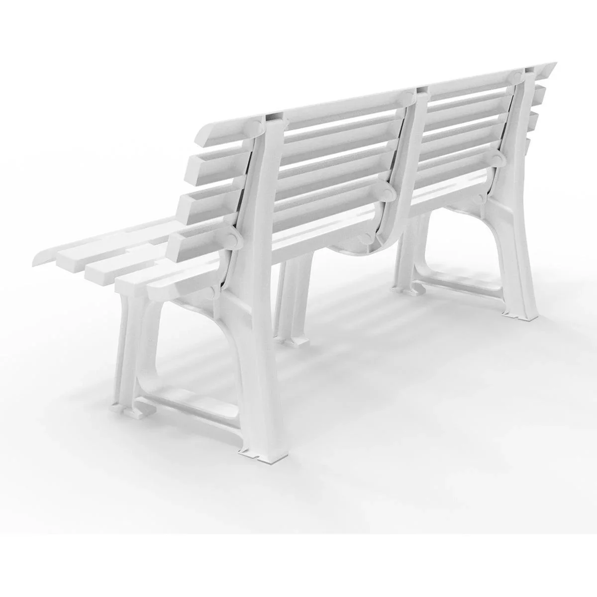 NL Gartenbank 145x49x74 cm - Weiß- 3 Personen - 2
