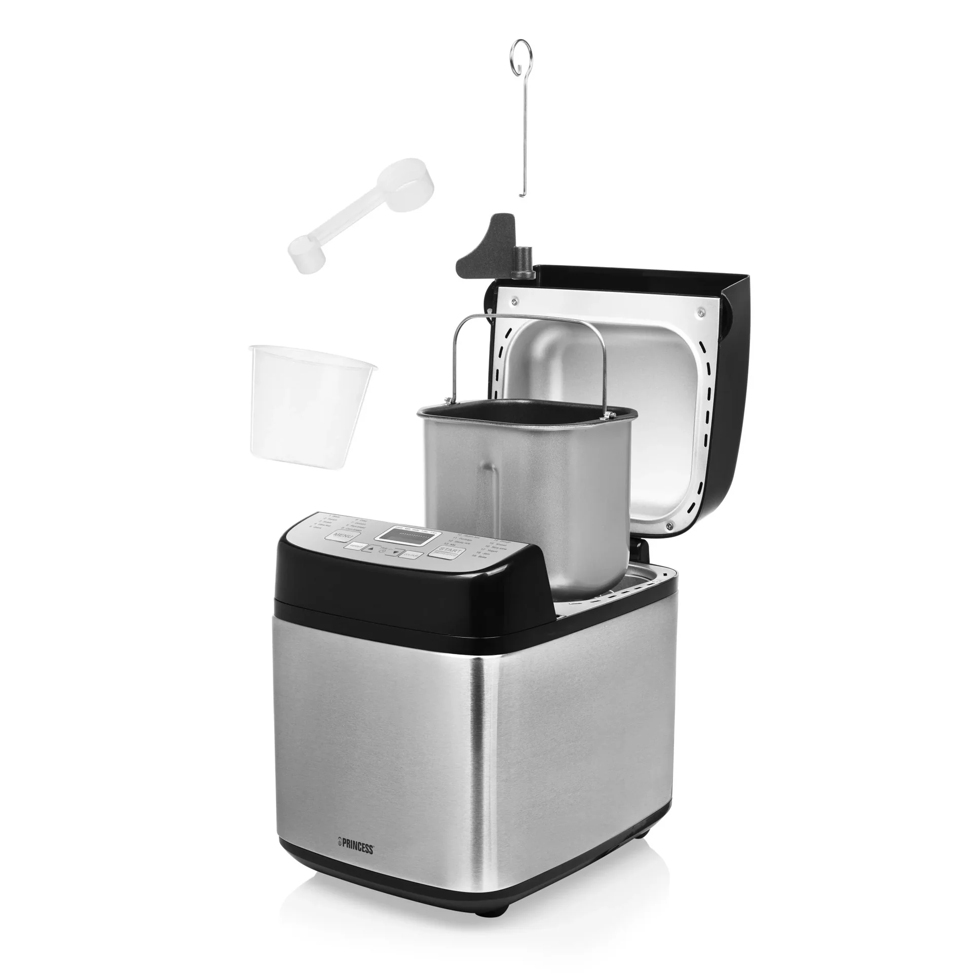 Edelstahl Brotbackautomat 500 Watt - ca. 500/ 700 g Brot - Princess 152008 - 2